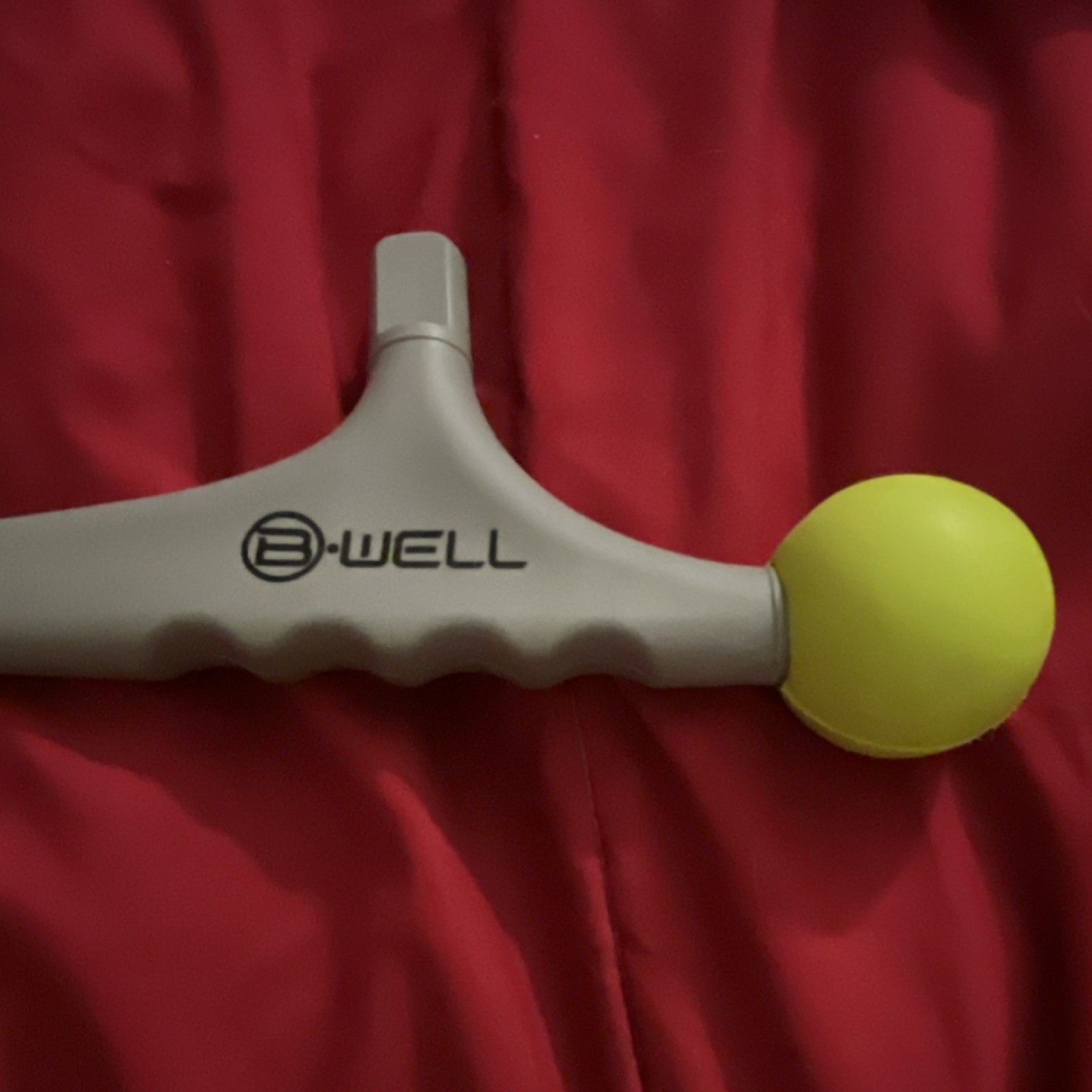 B-Well Trigger Point Massager Handheld Gray Yellow Black Back Neck Shoulder