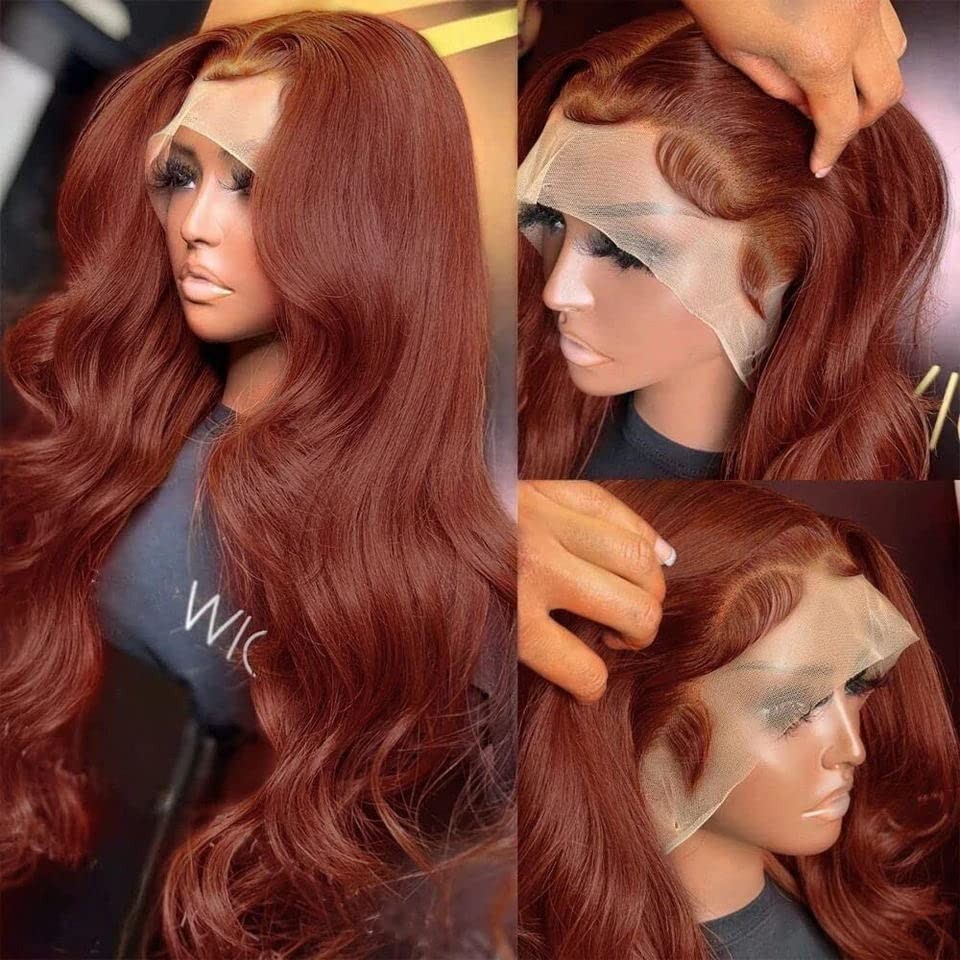200 Density Reddish Brown Lace Front Wig