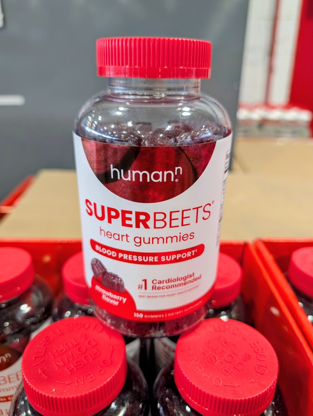 Humann SuperBeets Heart Gummies Strawberry 150 Count EXP 03-2028