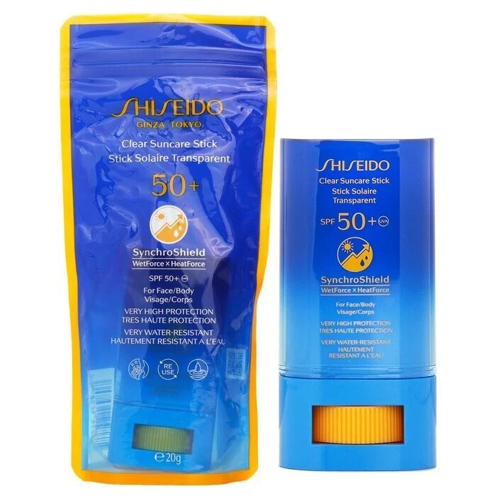 Shiseido Clear Sunscreen UV Stick SPF 50+ for Wet Force NEW IN ORIGINAL BAG