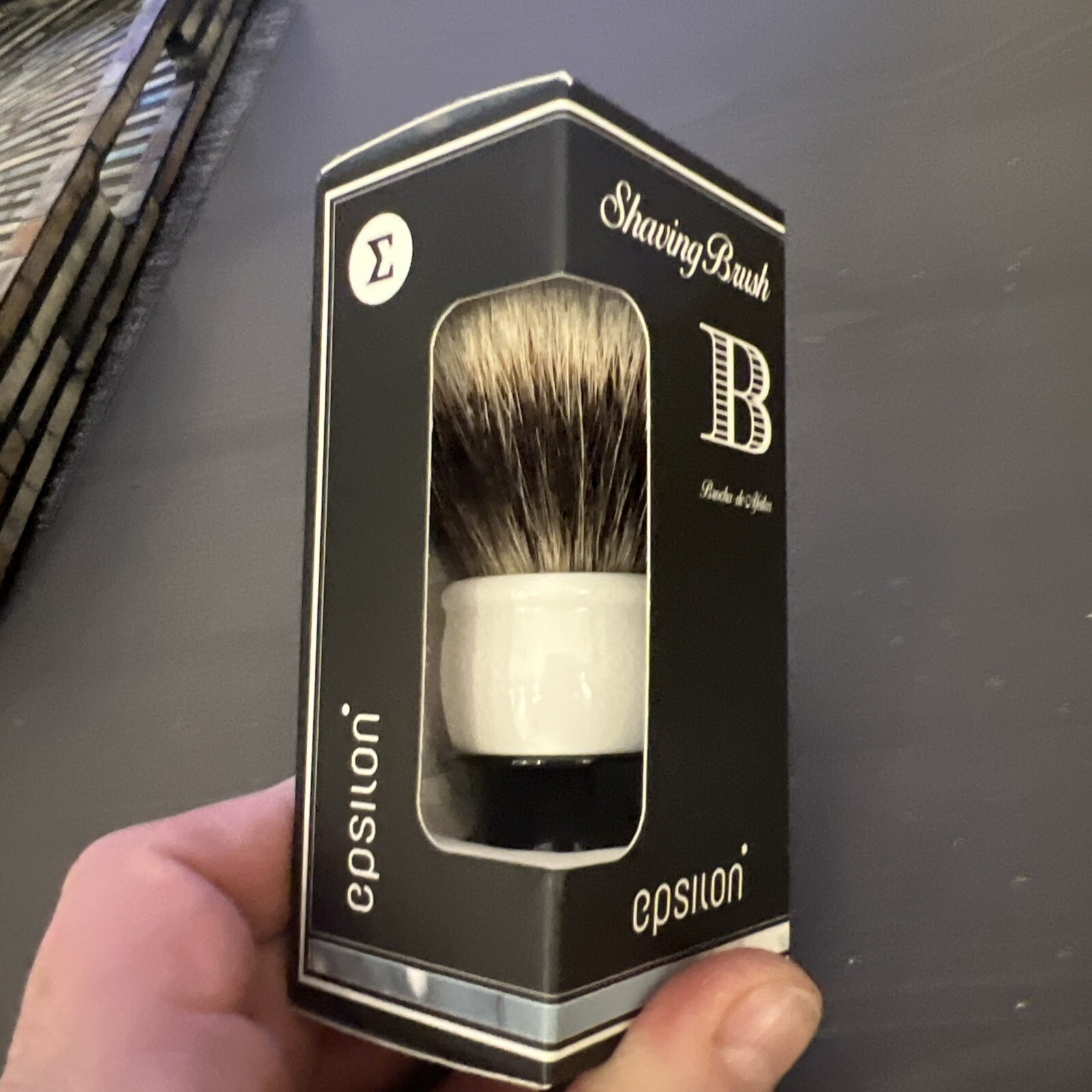 Epsilon Badger Shave Brush, Made In Spain