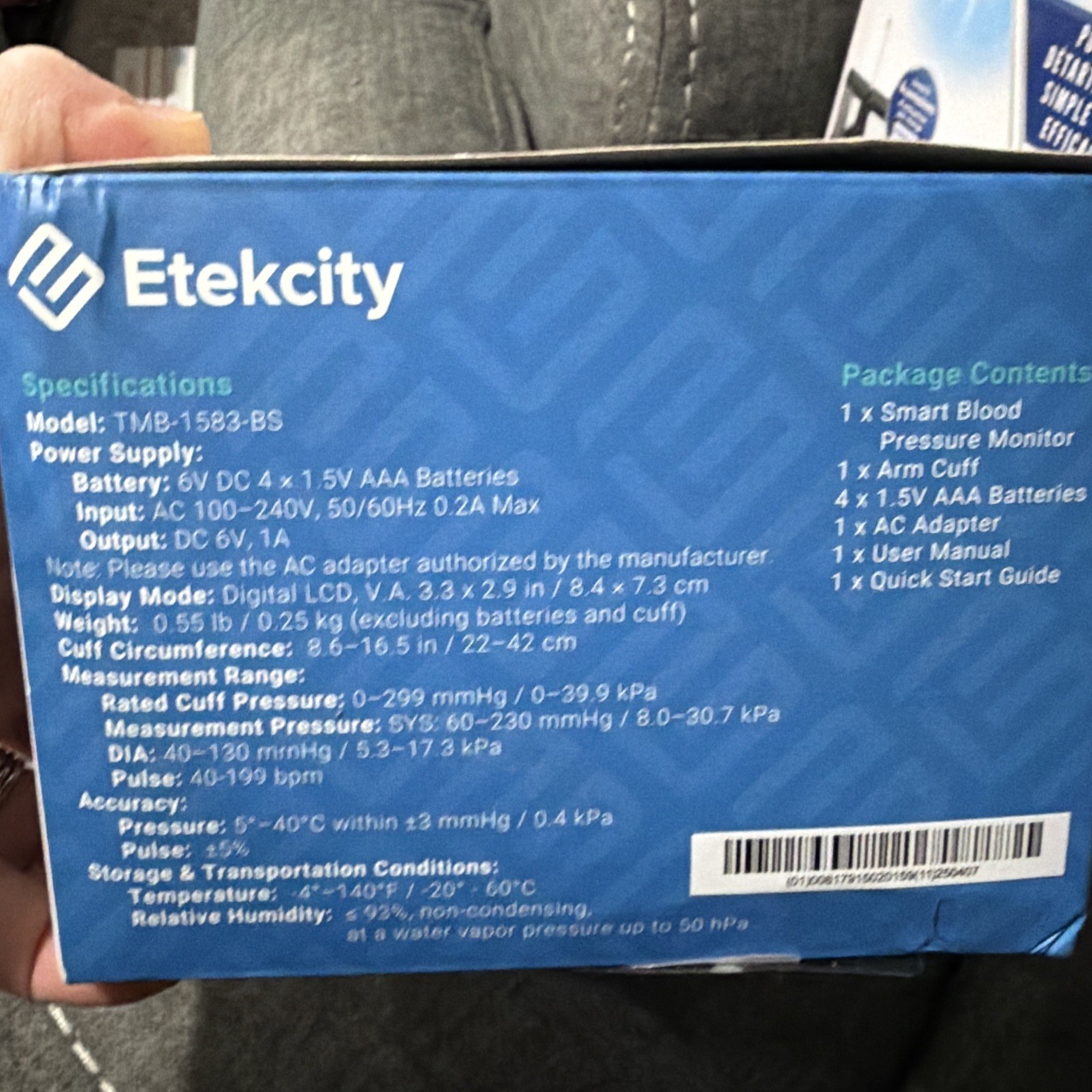 Etekcity Blood Pressure Monitor for Home – Cuff for Standard to Large Arms