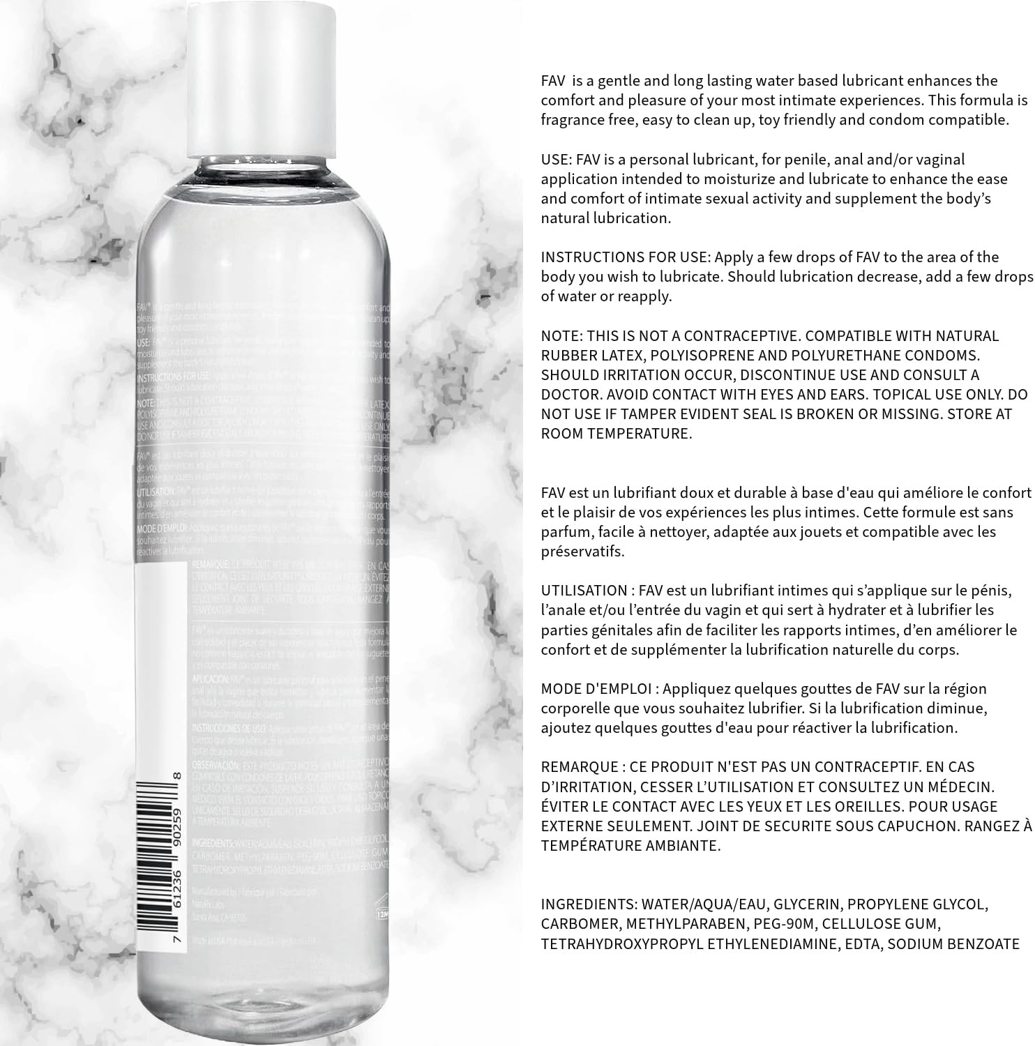 Water Based Luxury Personal Lubricant, Natural Feeling Lube for Women Men and Co