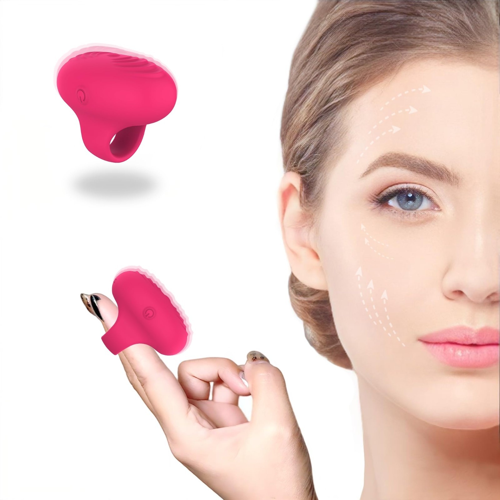 Portable Waterproof Mini Face & Eye Massager – Rechargeable Skin Care Tool for T