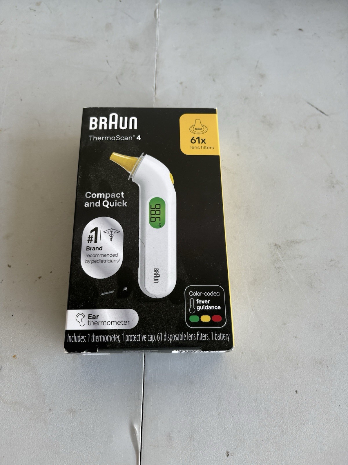 Braun IRT3515 ThermoScan 4 ~ Digital Ear Thermometer ~ Color Coded Guide
