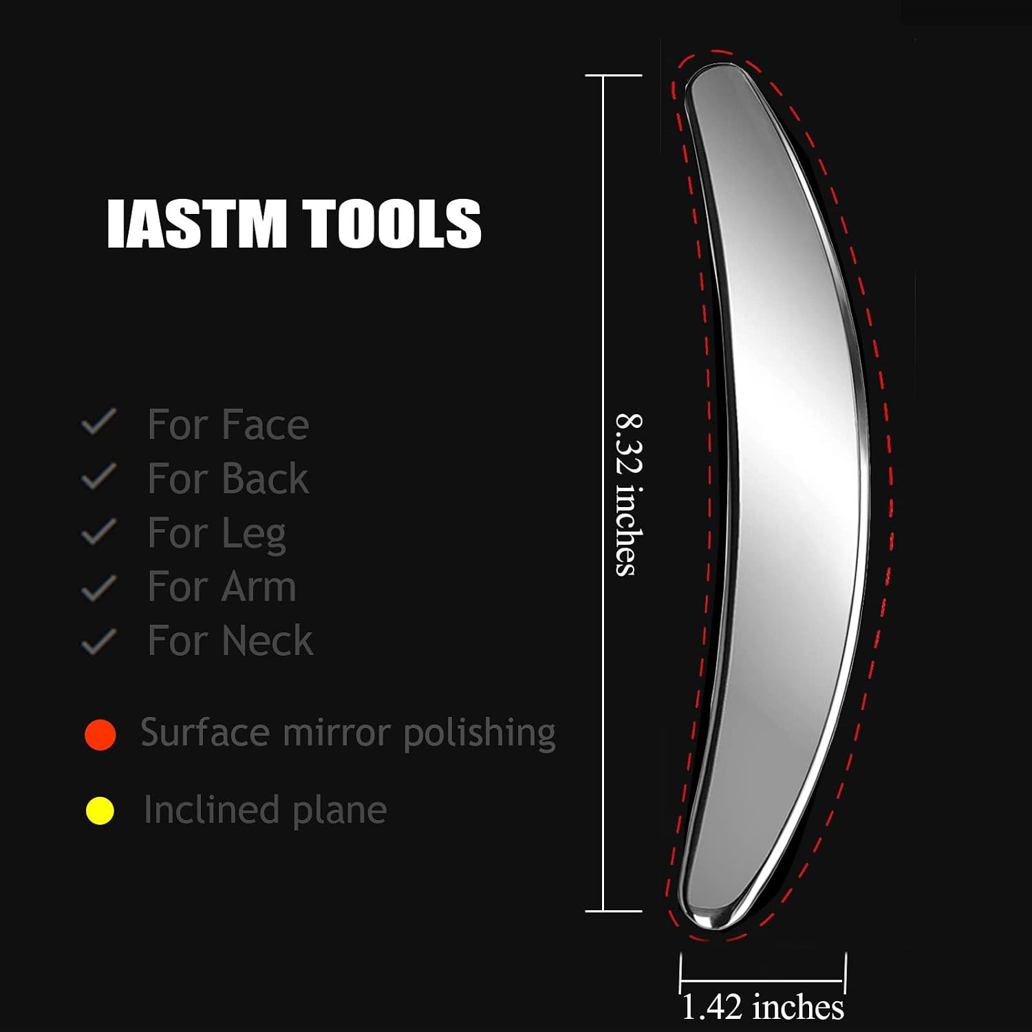 -3 in 1 Stainless Steel-304 Muscle Scraper Tools Set,Scraping Massage Tools for