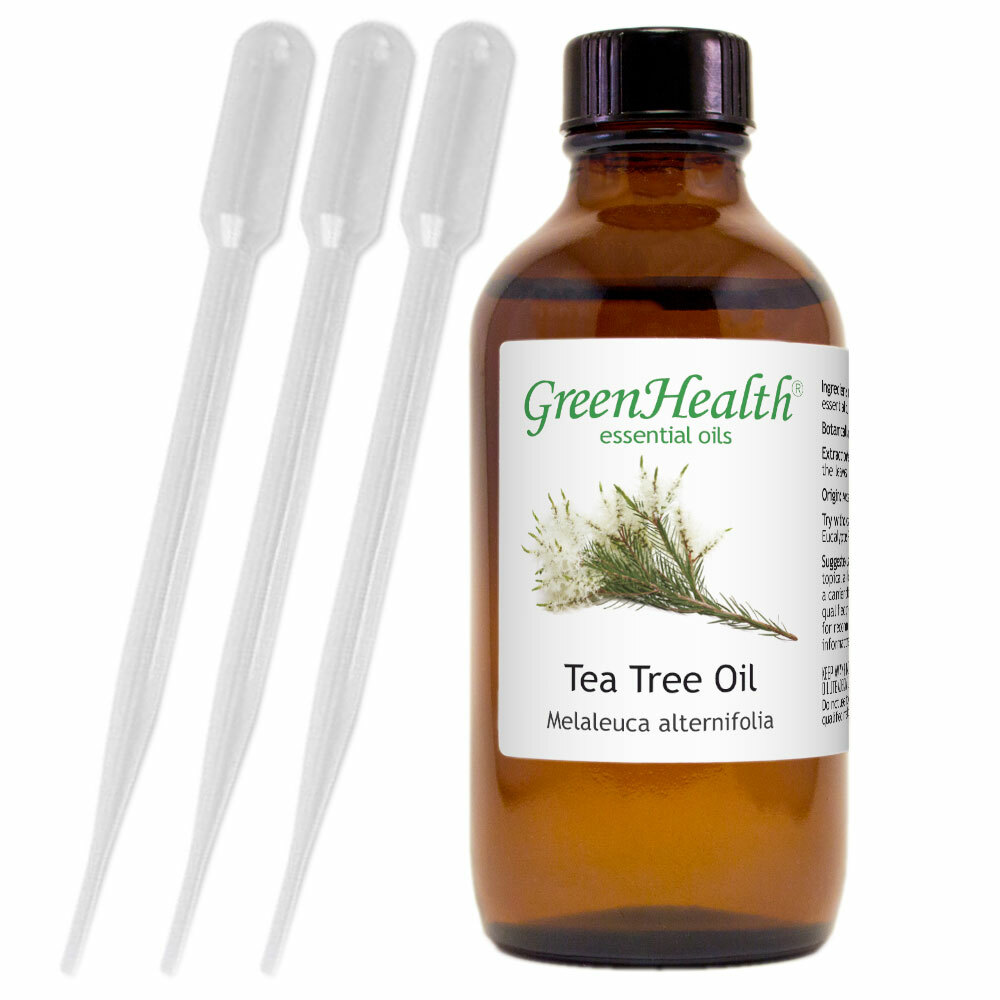4 fl oz Tea Tree Essential Oil 100% Pure & Natural w/ 3 Free Droppers