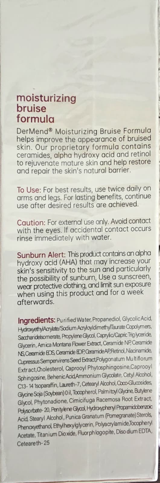 dermend moisturizing bruise formula cream 4.5 oz Exp 5/28