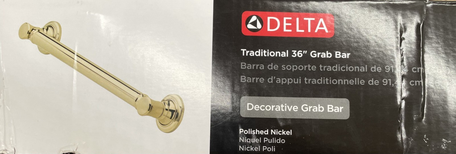 Delta 41636-PN 36″ Traditional Grab Bar – Polished Nickel *READ*
