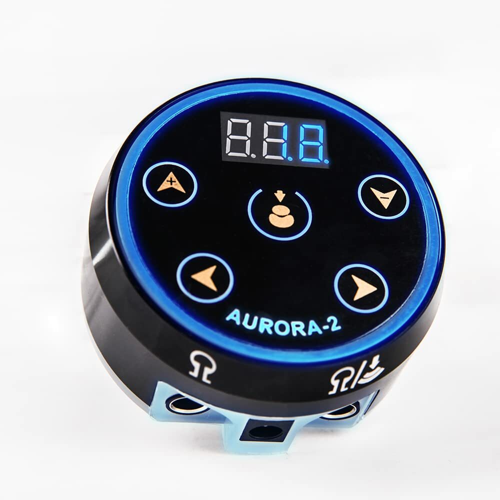 Aurora 2 Tattoo Power Supply Digital Colorful LED Dual Mode Critical Machine
