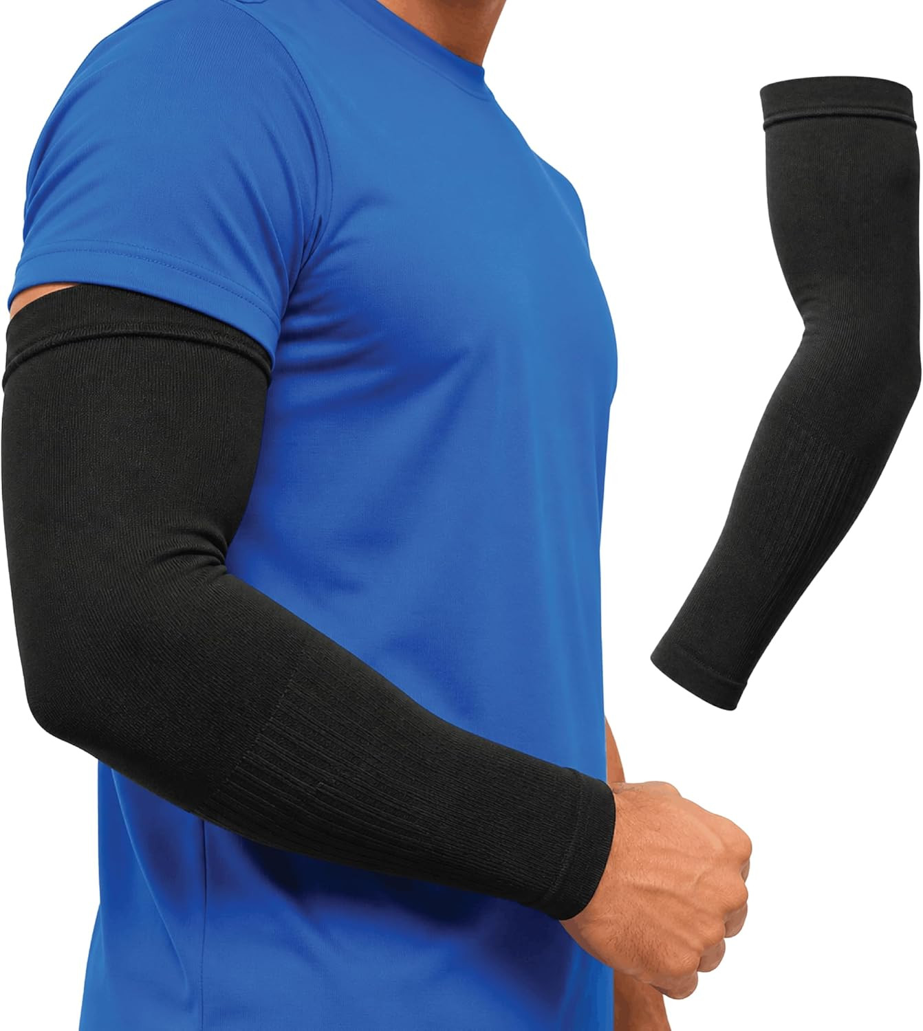 Compression Arm Sleeve – 10-20 Mmhg Graduated Support, Breathable Moisture-Wicki