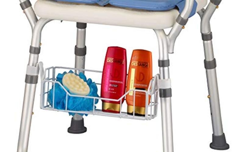 Bath & Shower Chair Basket – Universal Storage Caddy for Bath Seats & Shower