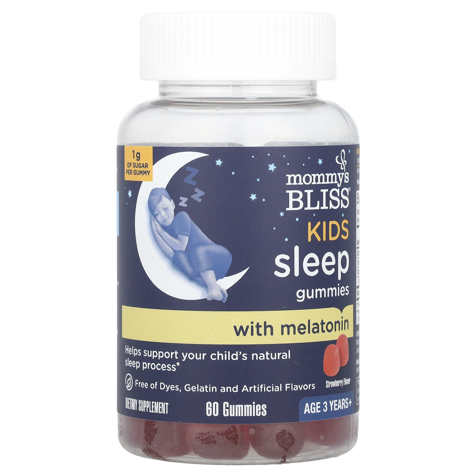 Kids Sleep Gummies With Melatonin, 3 Years+, Strawberry, 60 Gummies