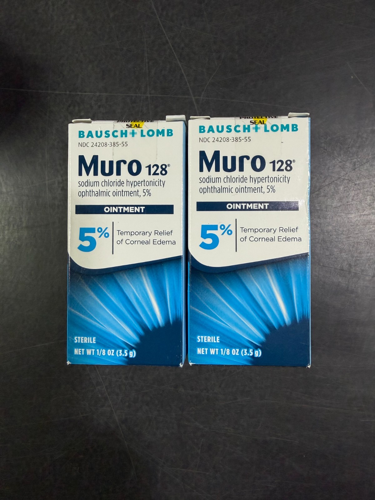 Two Boxes Bausch & Lomb MURO 128 Ointment 5 1/8 Oz Expiration Date Oct 2026