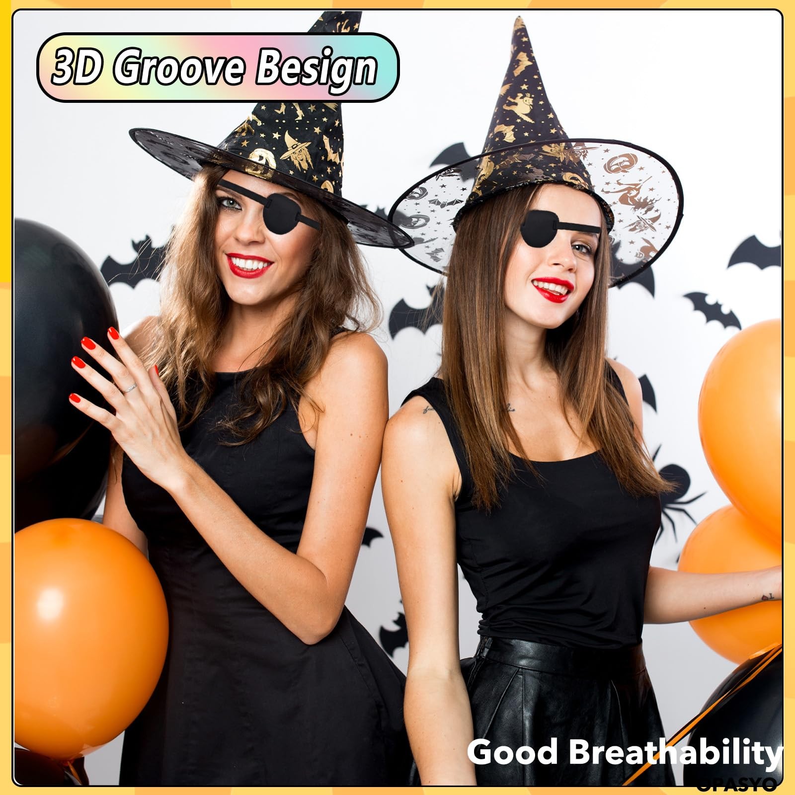 Eyepatch 2pcs Reusable Eye Patches,3D Adjustable Eye Patch for adults,Black R…