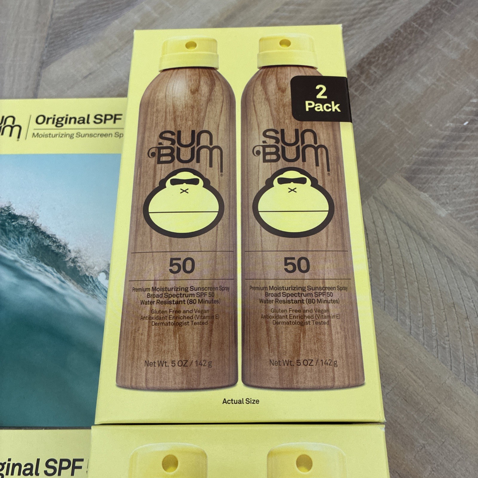 Sun Bum Original SPF 50 Moisturizing Sunscreen Spray – Lot of 4 (2 packs of 2)