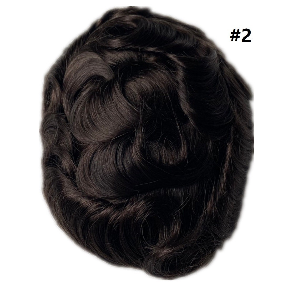 Natural Hairline Mens Hair Replacement System 8×10 French Lace Toupee for Men