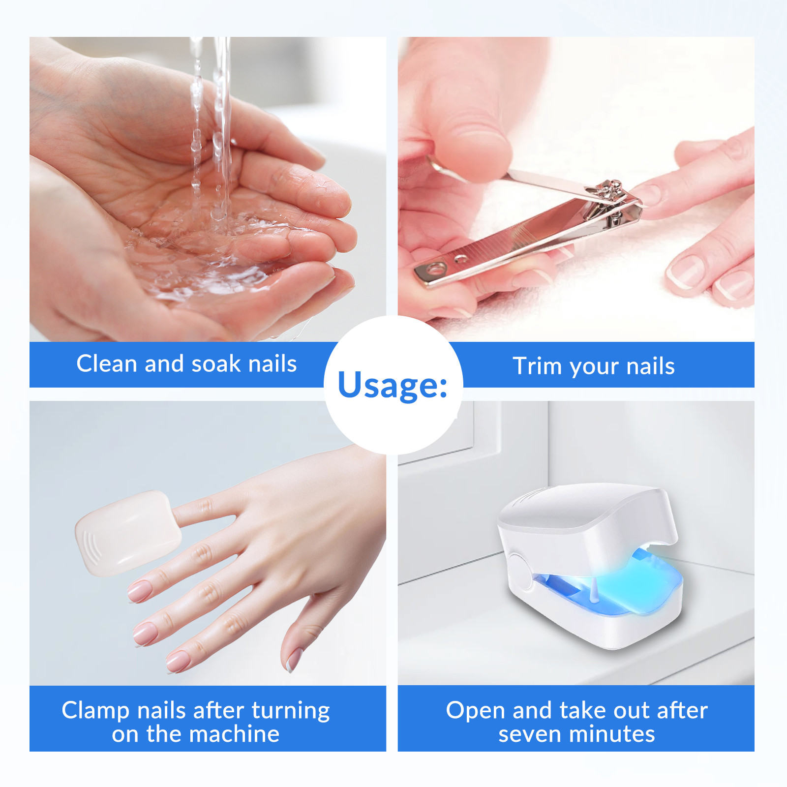 Nail Fungus Laser Physiotherapy Device 940nm 500nm for Toenail Fingernail Care