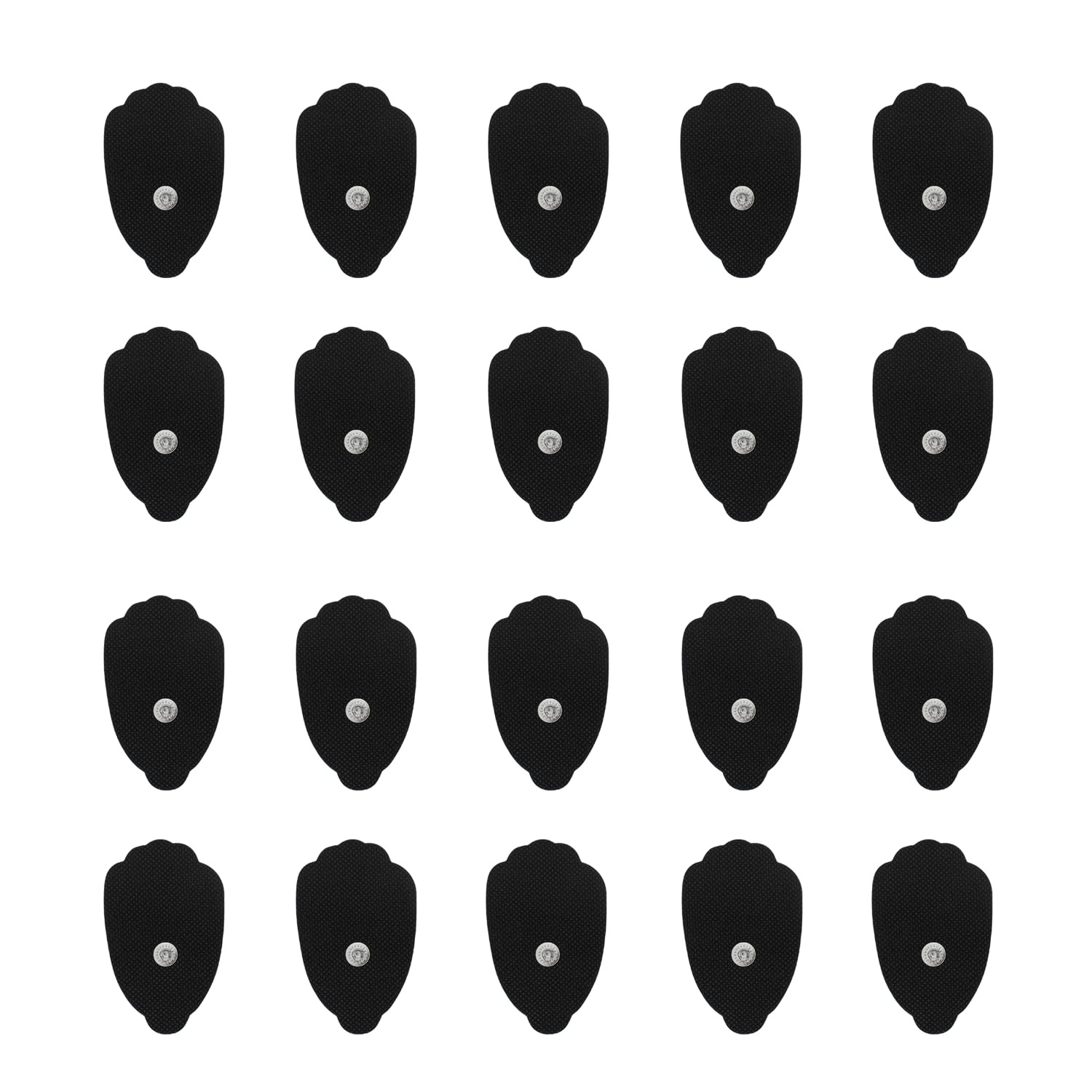 Pack – 20 (10 Pairs) Large TENS Unit Electrode 10 Count (Pack of 1), Black