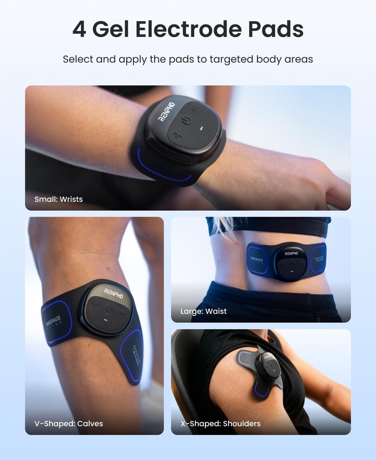 Wireless TENS Unit Muscle Stimulator, Portable EMS Machine | 6 Modes, 20 Intensi