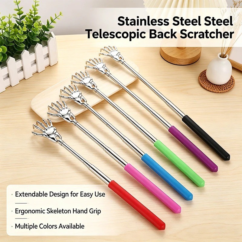 3 Pack Metal Back Scratcher Back Extendable Massager Bear Claw Telescopic New
