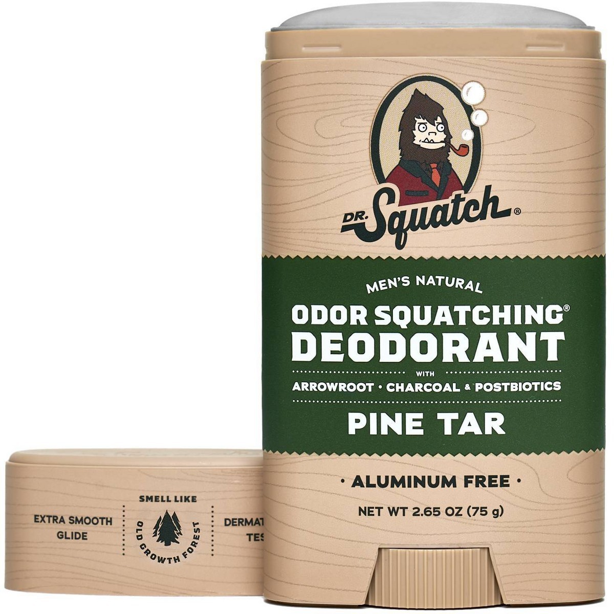 DR. SQUATCH Men’s Solid Deodorant Pine Tar – 2.65oz