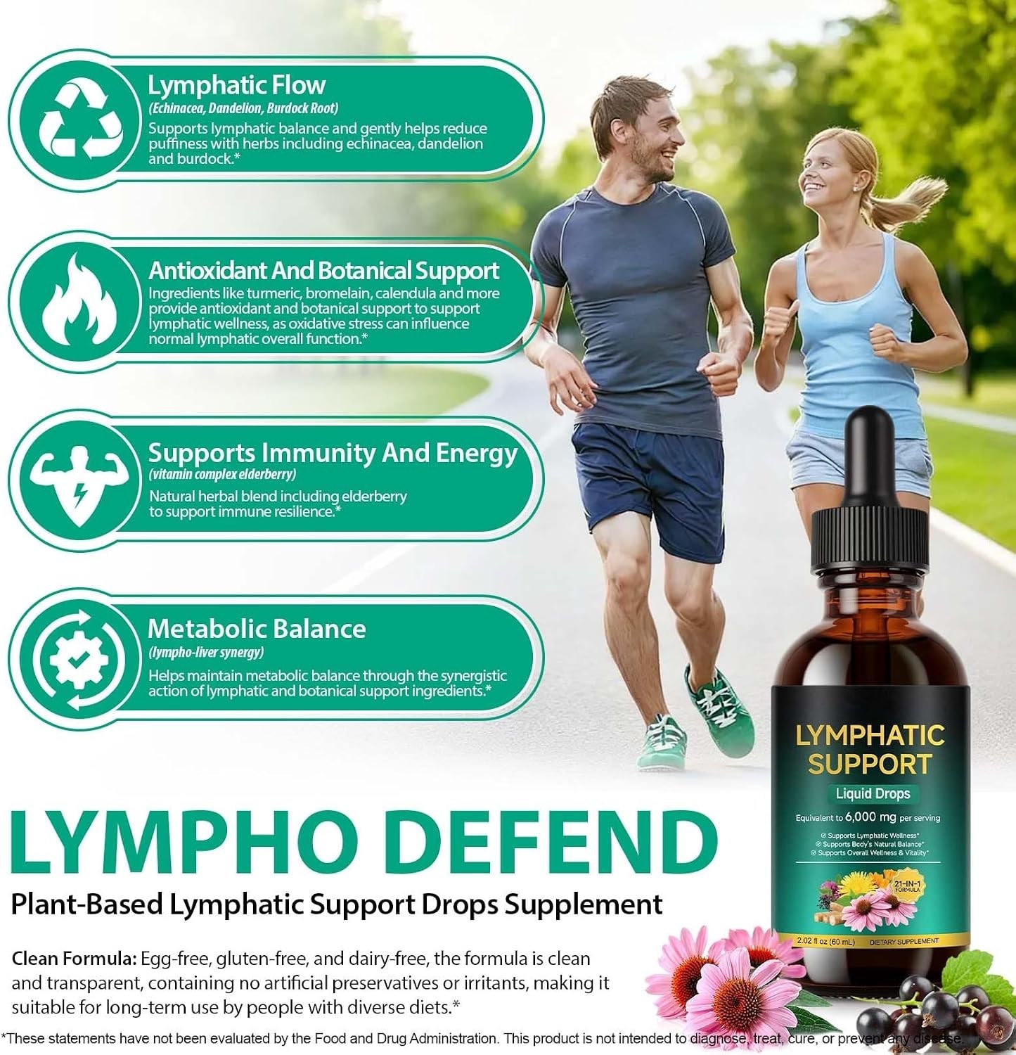 Lymphatic Drainage Drops Liposomal Immune Cleanse Support / Drenaje Linfatico