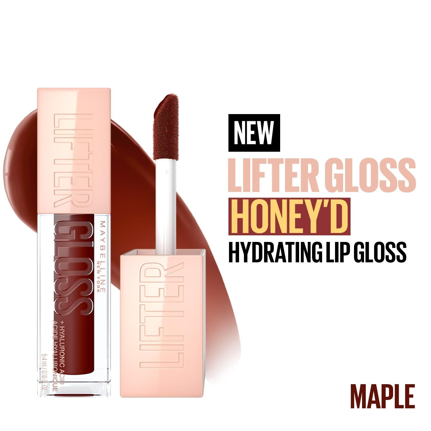 Maybelline New York Smooth And Non-sticky Lifter Gloss – Maple (5.4ml)