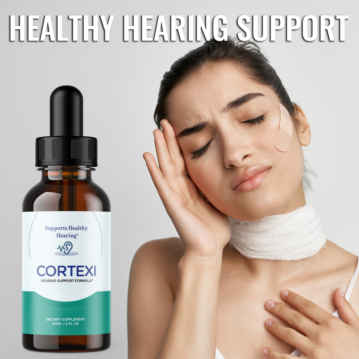 Cortexi, Cortexi Drops for Ear Health, Hearing Support, Healthy Eardrum (60 ML)