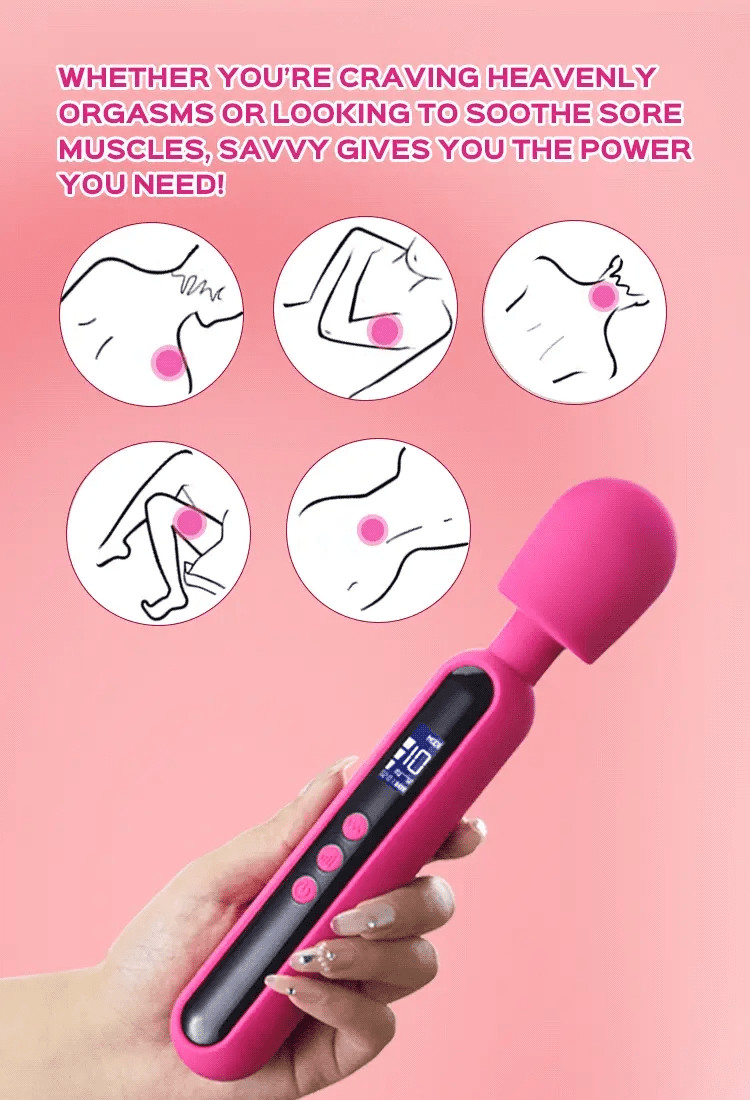 Handheld Massager Strong Vibrating Wand Full Body Therapy Motor Long Lasting