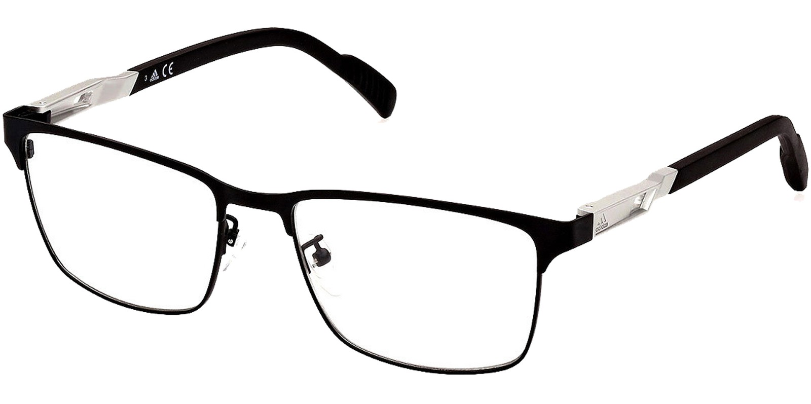 Adidas Men’s Matte Black Browline Rectangle Eyeglass Frames – SP5024 002 55