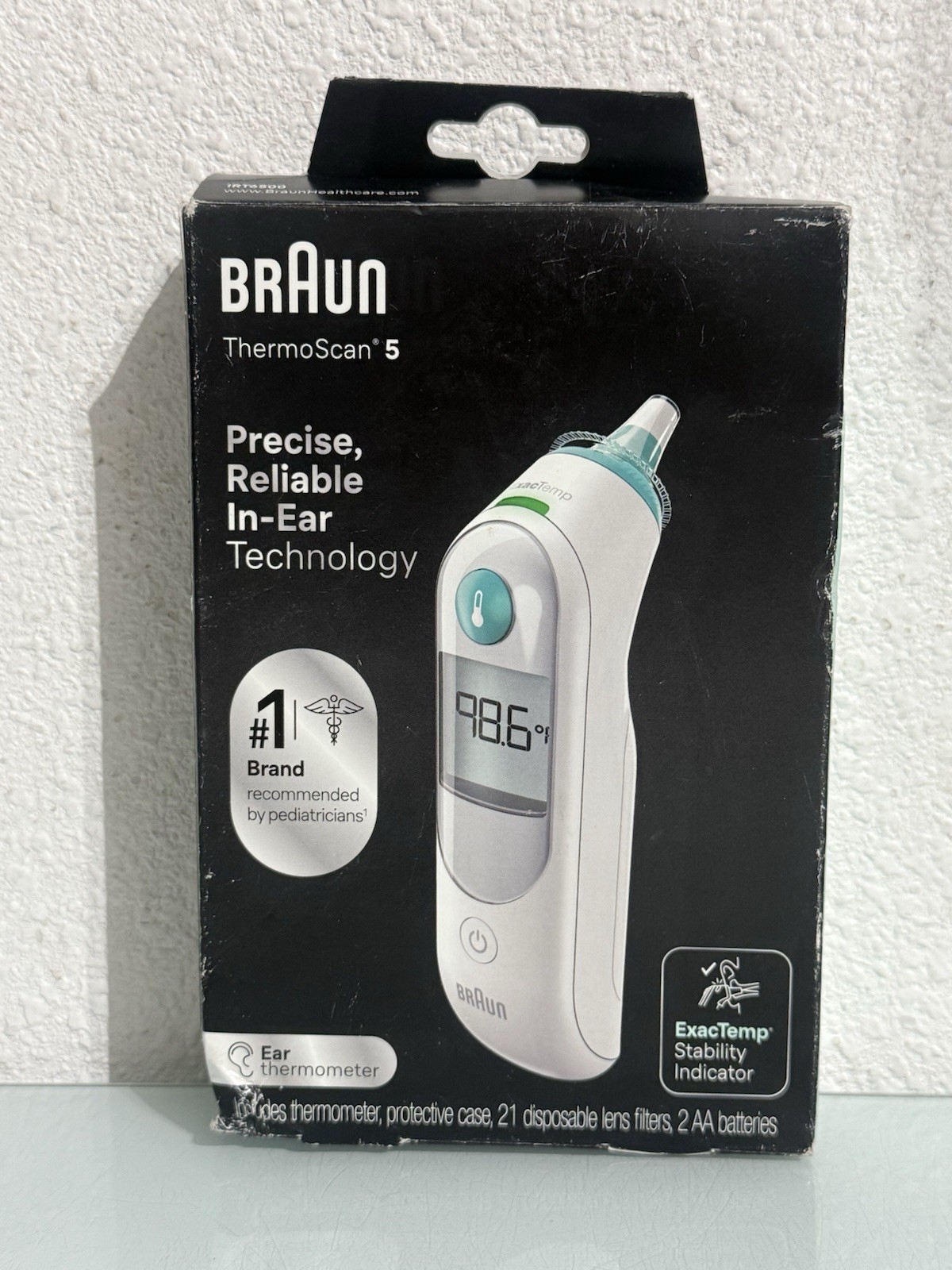 Braun ThermoScan 5 Ear Thermometer, ExacTemp Stability Indicator Thermometer