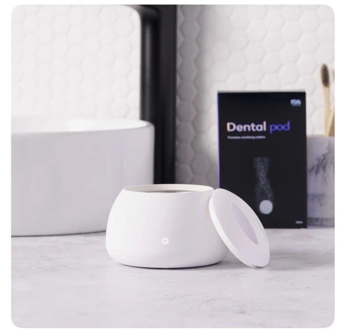 Zima Dental Pod Oral Appliance Cleaner – Arctic White