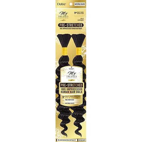 100% Human hair_Mytresses Gold Label Prestretched Natural Deep Bulk 18″