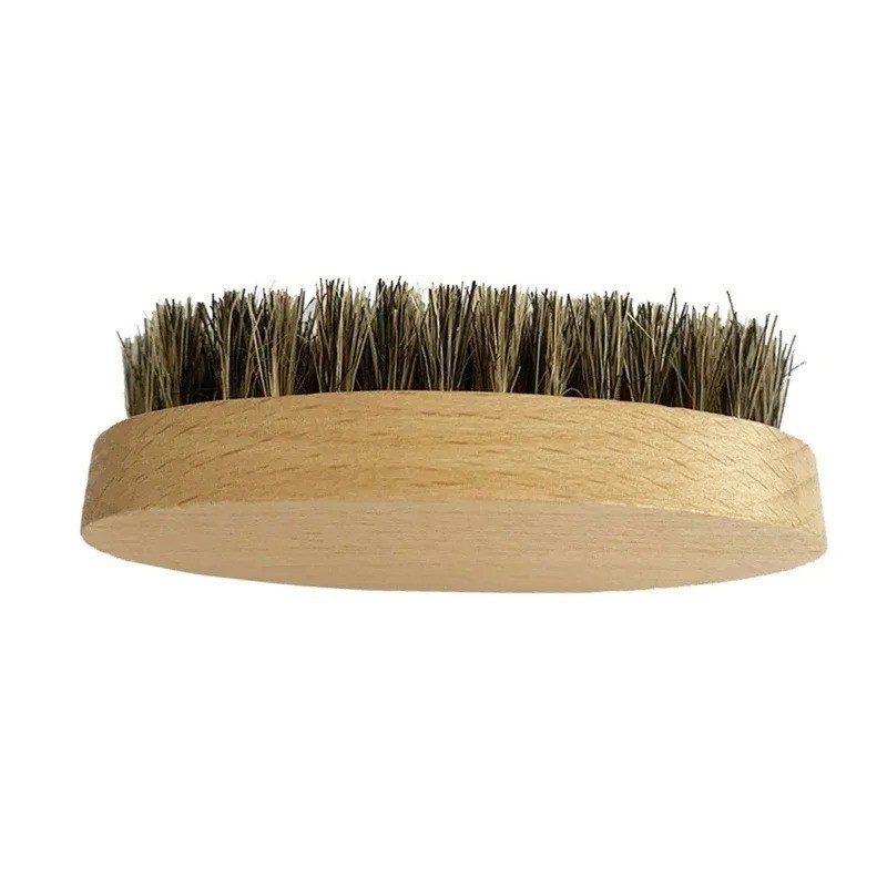 Men Beard Grooming Brush Oval Soft Boar Bristle Facial Hair & Real Wigs