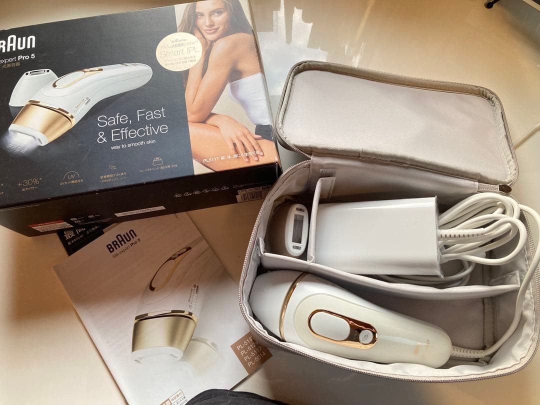 BRAUN Silk Expert Pro5 PL5117 IPL Hair Removal Device 100-240V White Used Japan