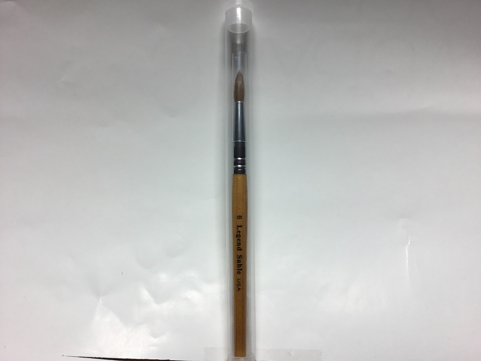 Legend Sable Natural Wood Acrylic Nail Round Brush size 8 10 12 14 16 18 20 22