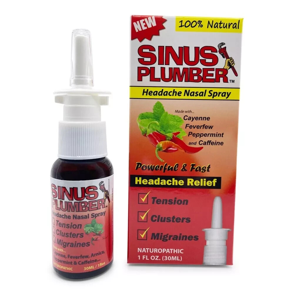 Sinus Plumber Allergy and Headache Pepper Nasal Spray Combo Pack Sinus Buster