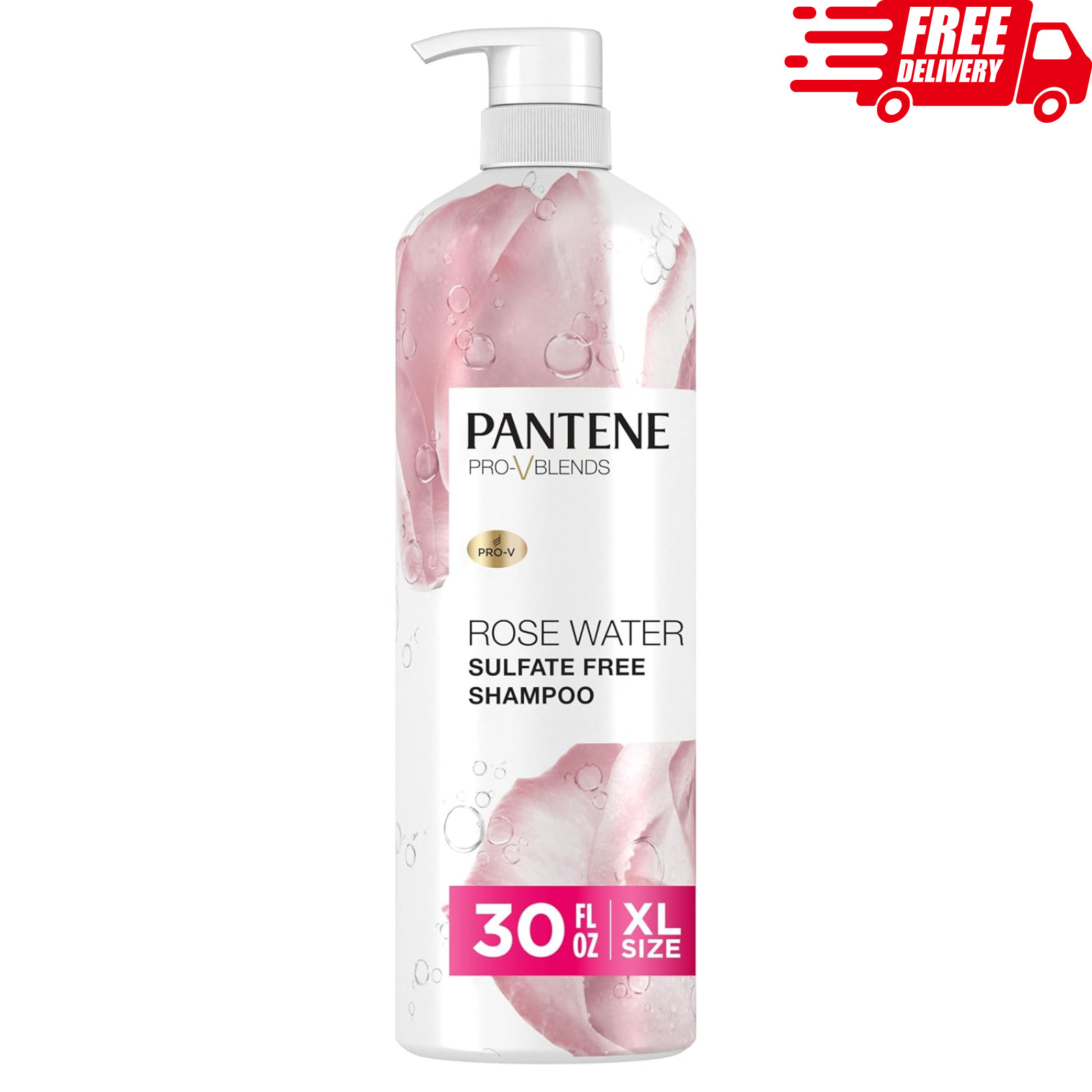 Pantene Pro-V Rose Water Shampoo 30oz Hydrating Sulfate Free Formula
