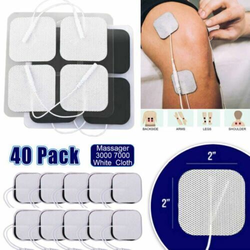 40PCS Replacement Electrode Pads for Massagers Units 2×2” FDA Approved USA