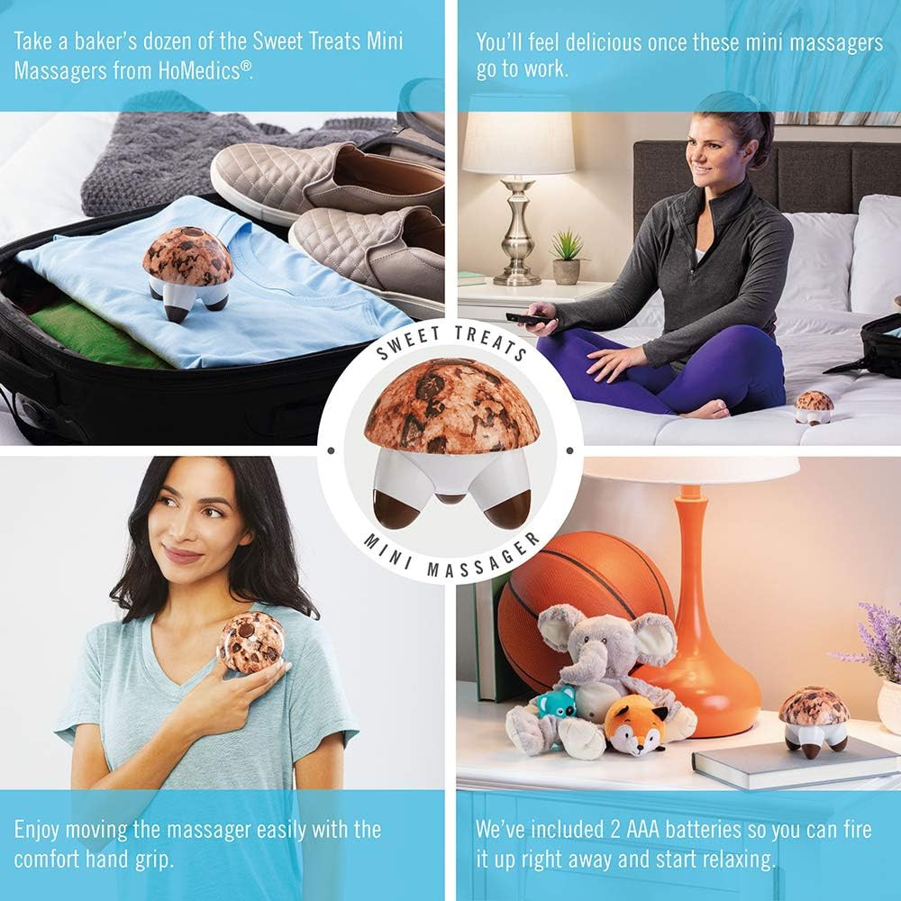 Sweet Treats Mini Massager-Vibration Massage with Comfort Grip, Cookie