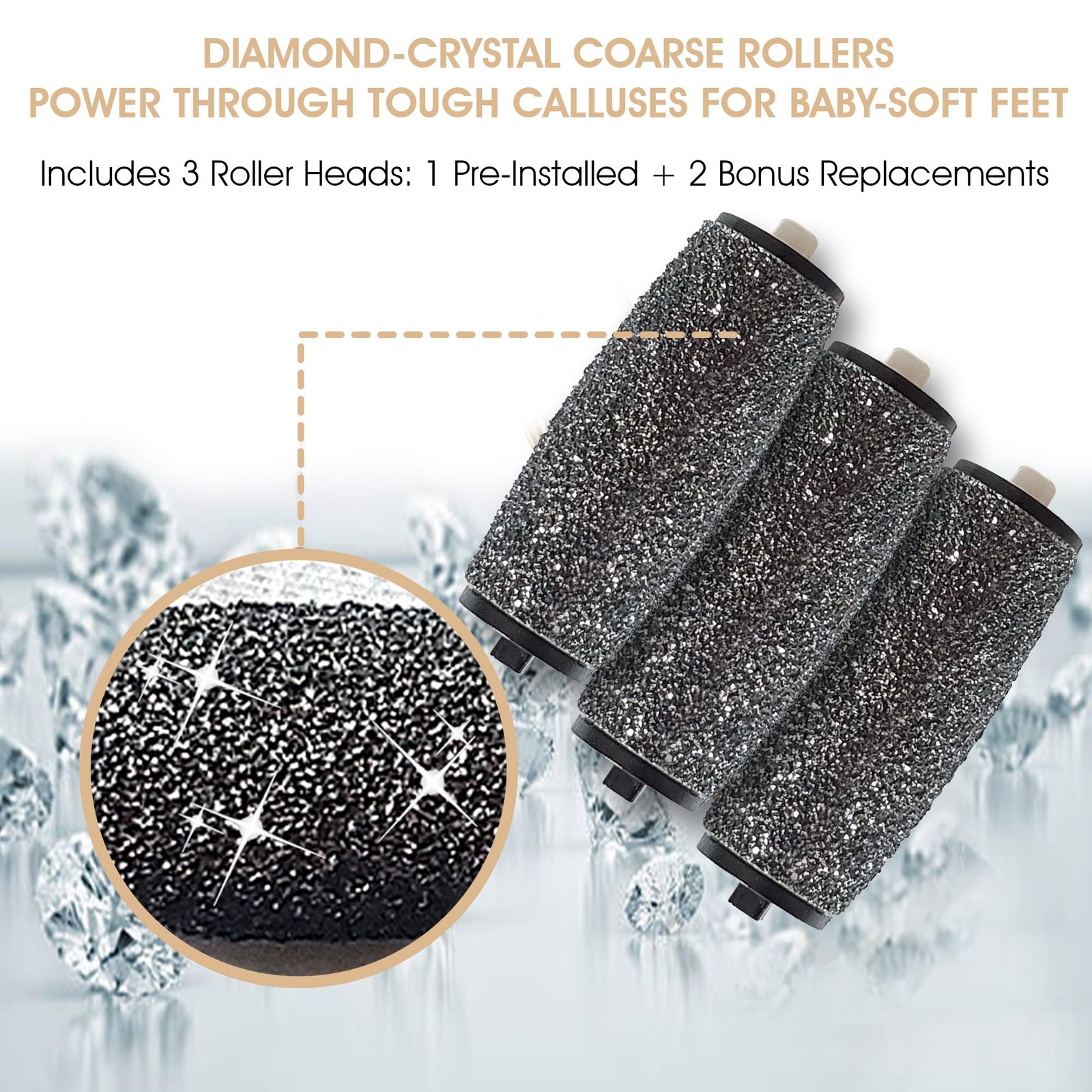Powerful Electric Callus Remover Wand – Rechargeable Foot File, Grinder Removes
