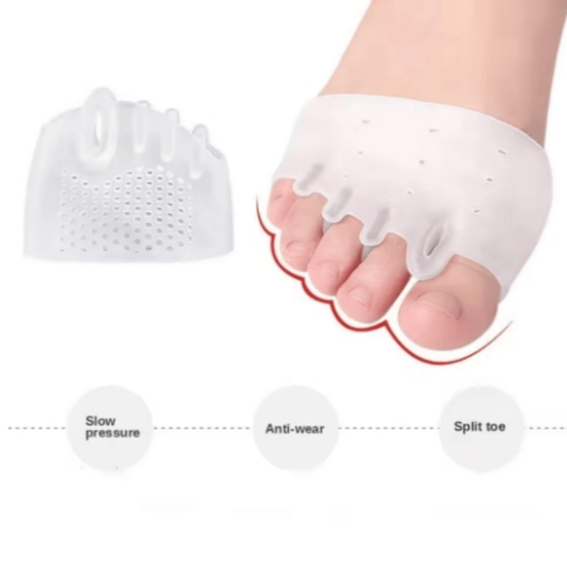 2PCS Bunion Toe Corrector Silicone Orthotics Straightener Separator Forefoot Pad