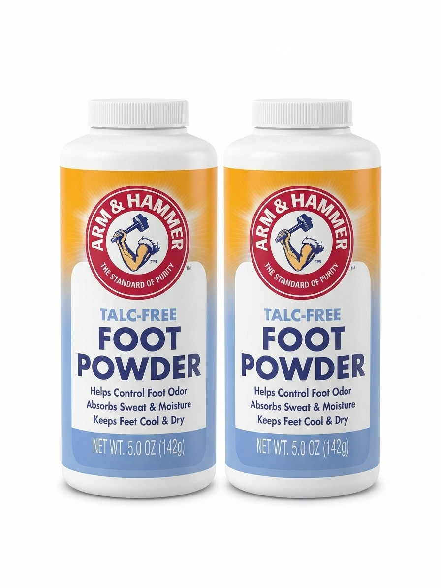2x Arm & Hammer Talc-Free Foot Powder 5oz Odor Control Cool Dry