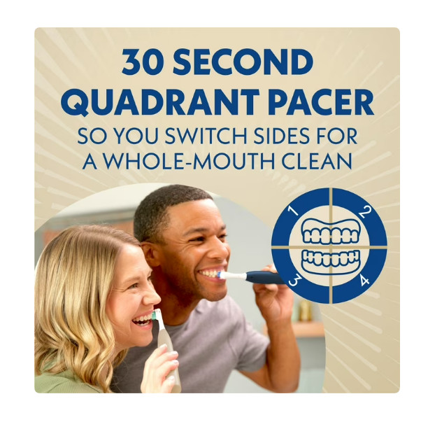 Spinbrush Smart Clean Battery Powered Electric Toothbrush Adults Timer – Beige