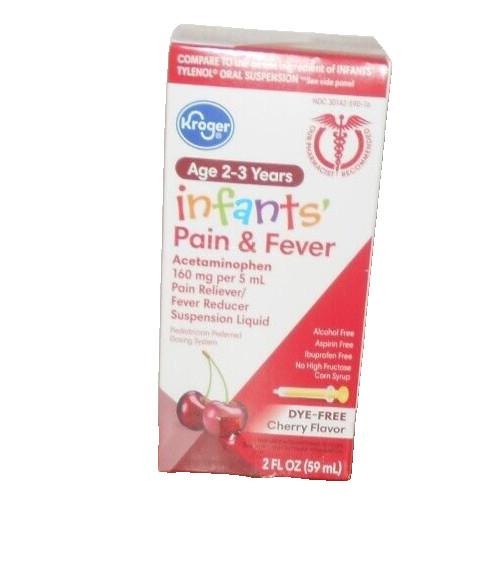 Kroger Infants Ages 2-3 Years Old Cherry Flavor Pain/Fever Reliever