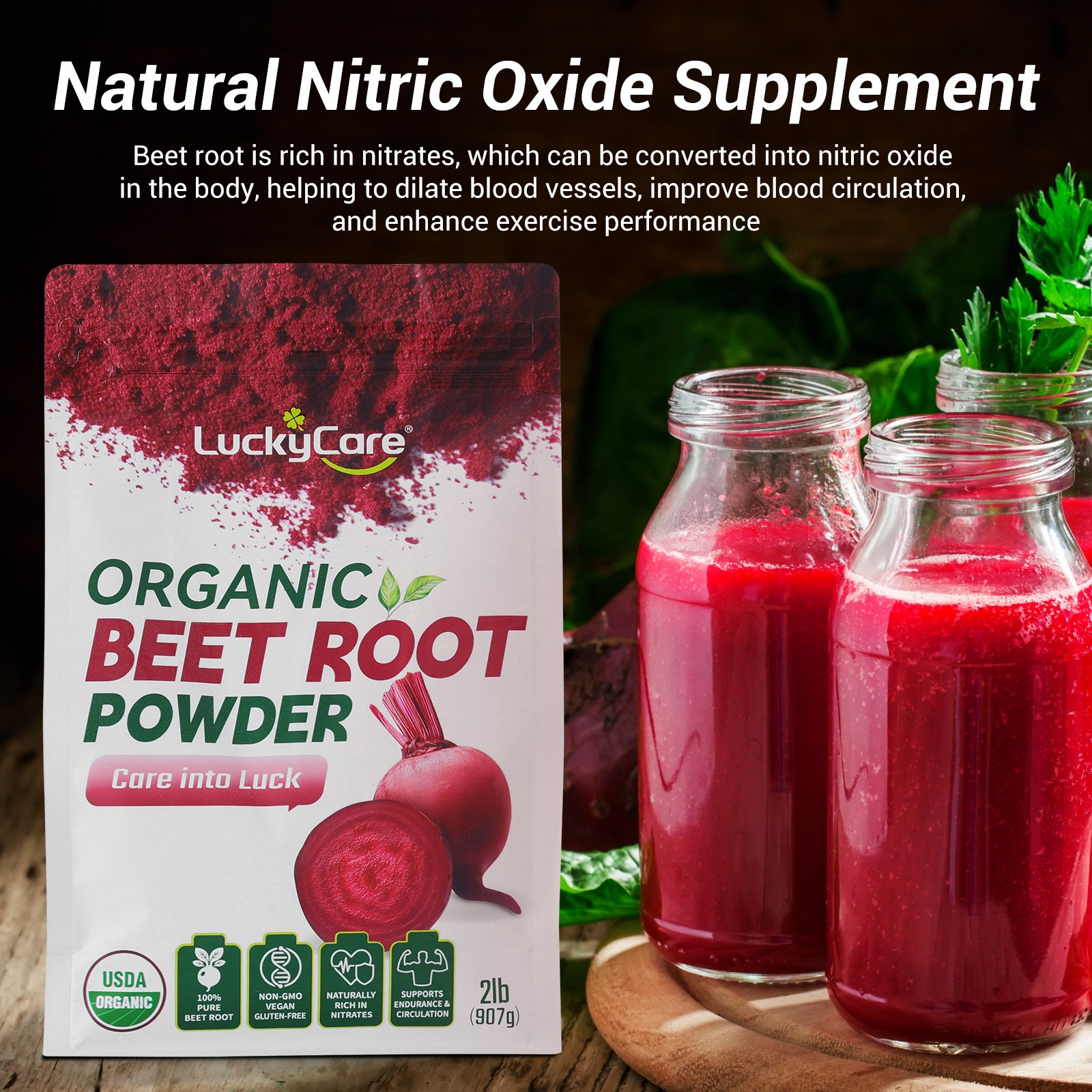 2 LB Organic Beet Root Powder Raw Non GMO Pure Beta Vulgaris Nitric Oxide Booste