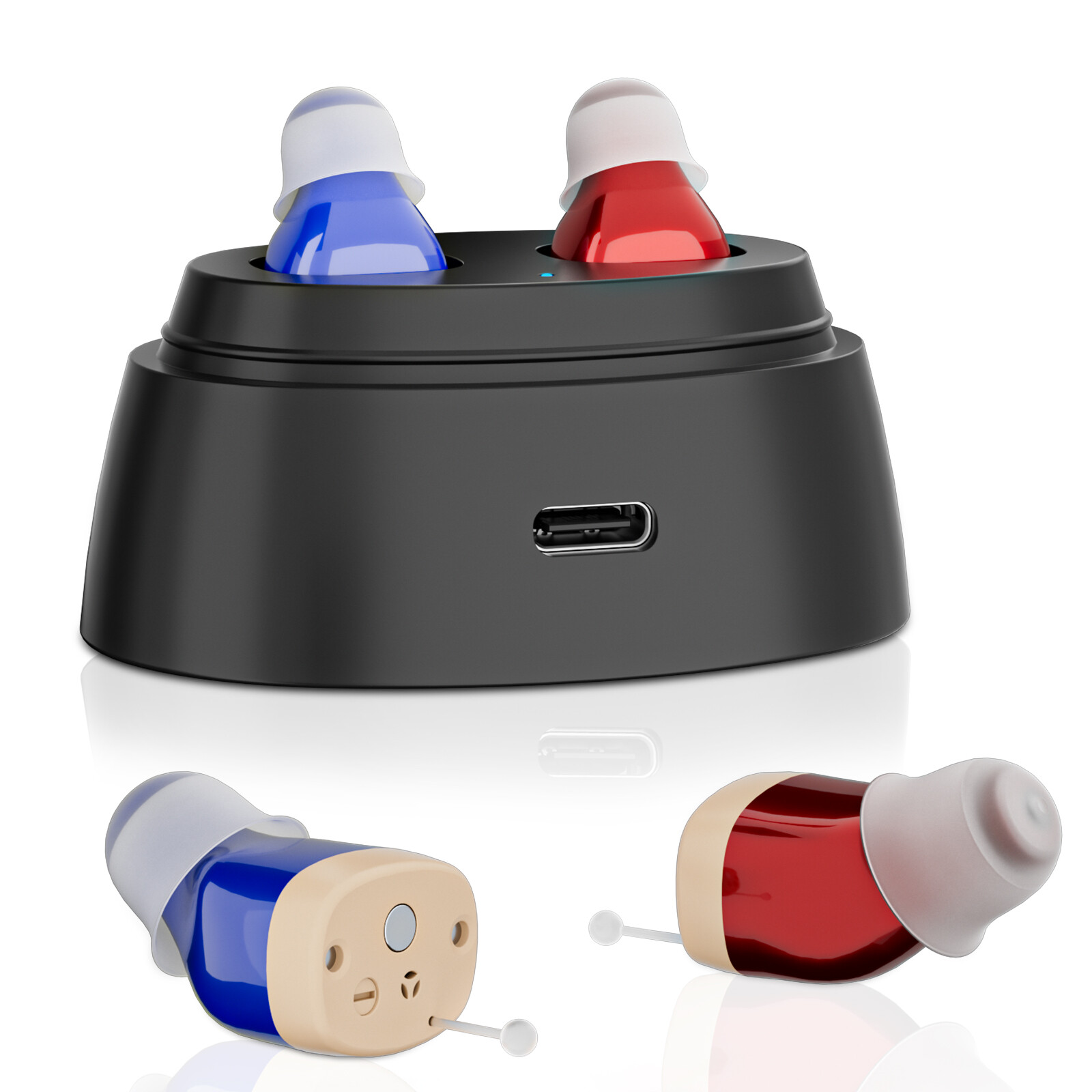 Hearing Aids Digital Invisible Cancelling Noise Sound Amplifier Rechargeable ITE