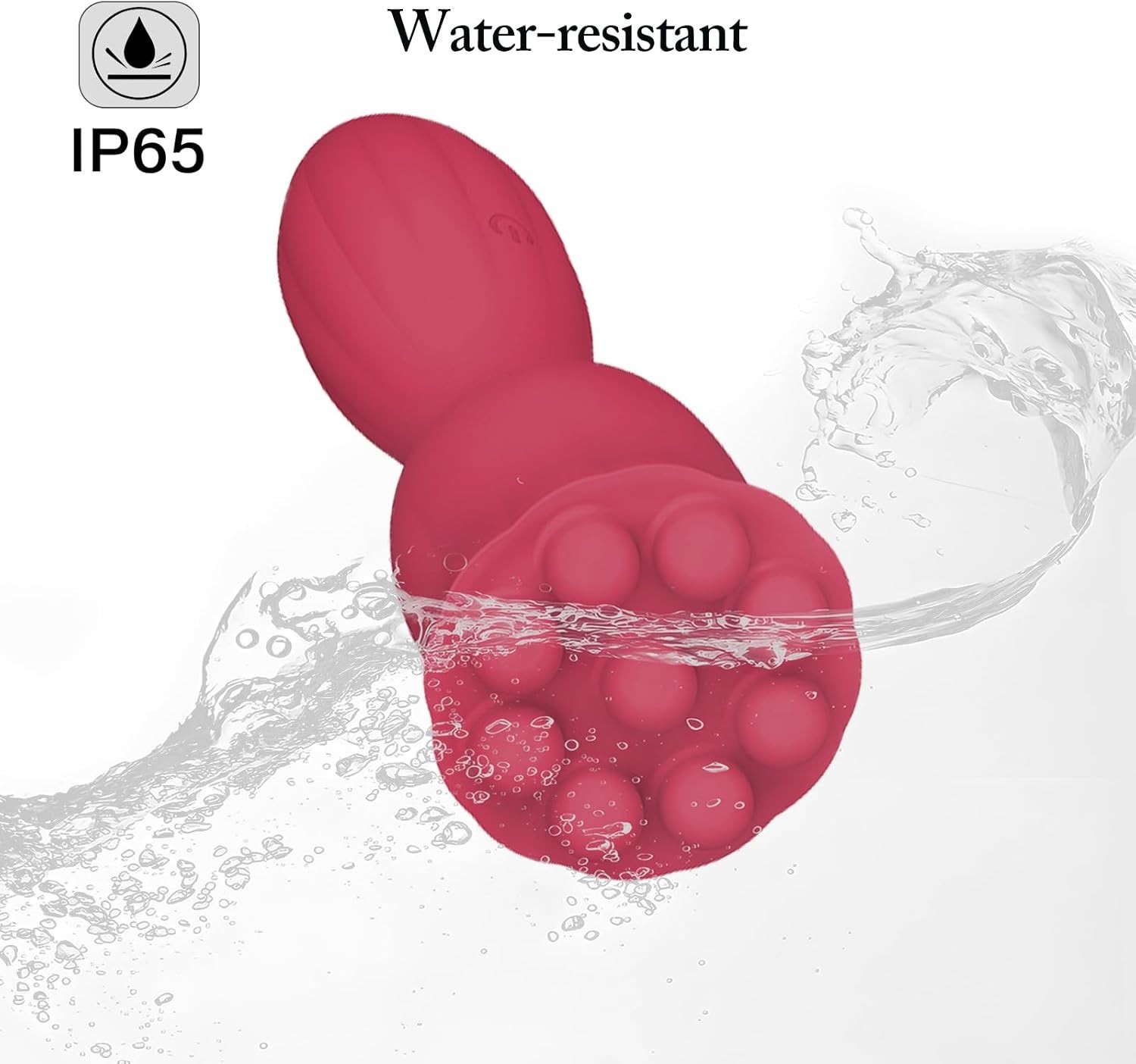 USB Rechargeable Handheld Mini Massager: 10 Speeds, Waterproof, Red, 5.12 Inch