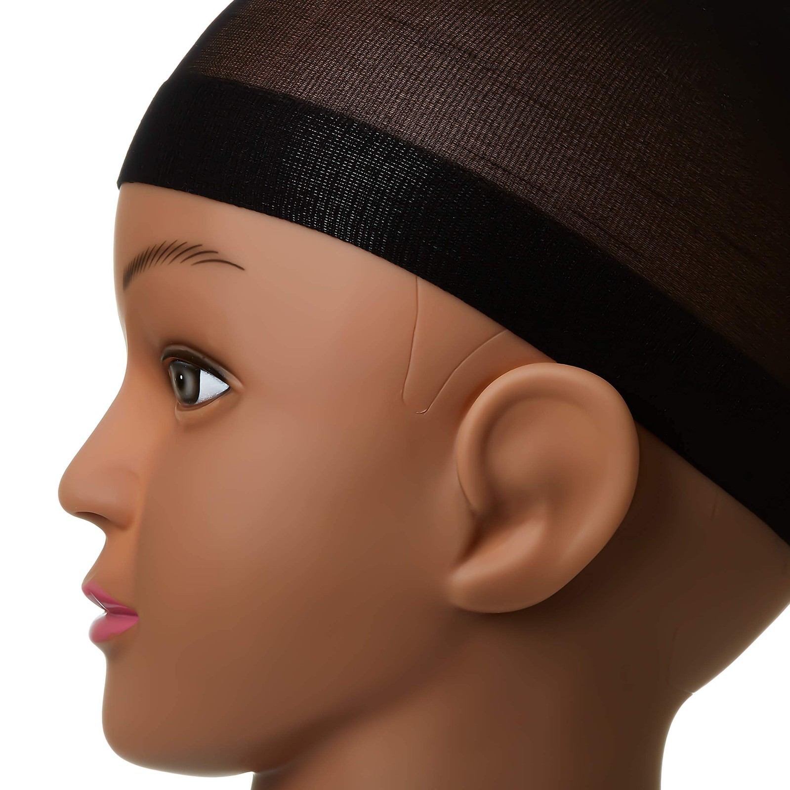 Red by Kiss Stocking Jumbo Wig Caps 2PCS Black